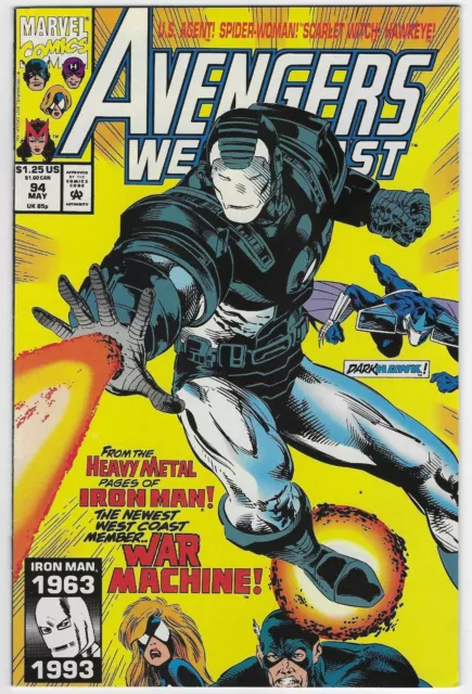 WEST COAST AVENGERS 94VFNM 1993 1st APPEARANCE WAR MACHING RHODES 1985 SERIES
