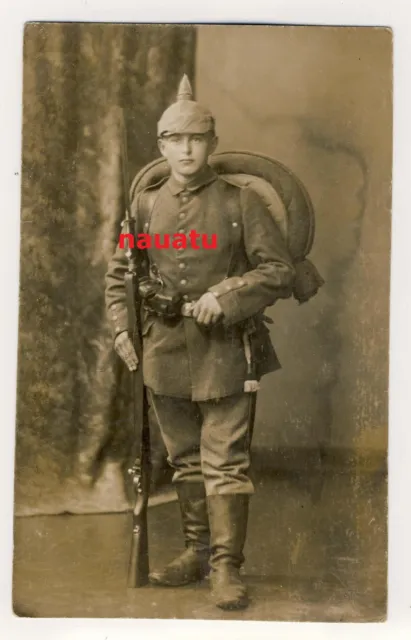 Foto Portrait Infanterie Rgt. 55 Detmold Feldgrau