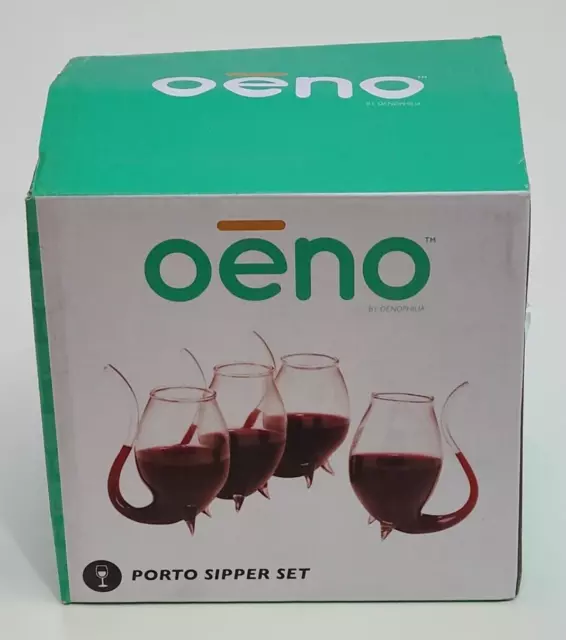 OENO Porto Sippers Set of 4 Hand Blown Glass