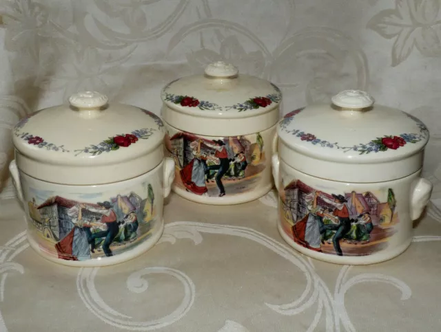 Lot 3  Anciens Pots Terrines  Alsace H. LOUX Obernai Faience de Sarreguemines