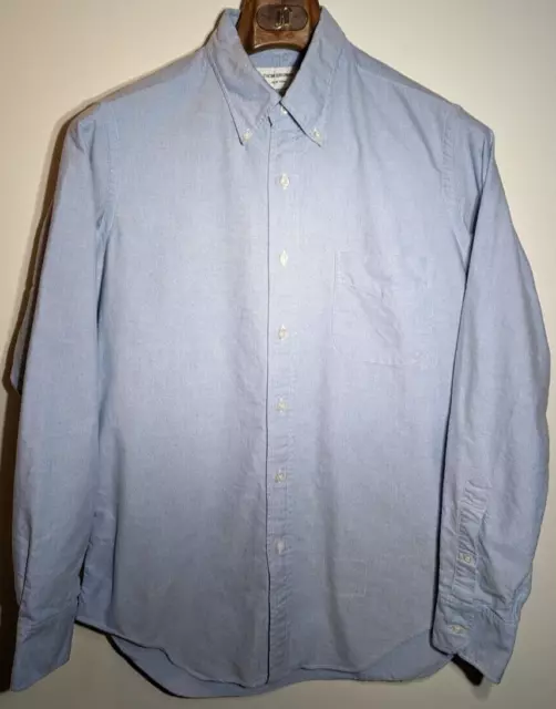 Thom Browne New York Light Blue Long Sleeve Oxford Shirt Size Large