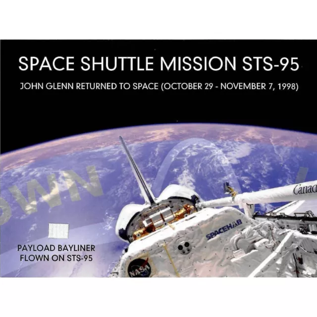 Space Shuttle Mission STS-95 flown artifact presentation