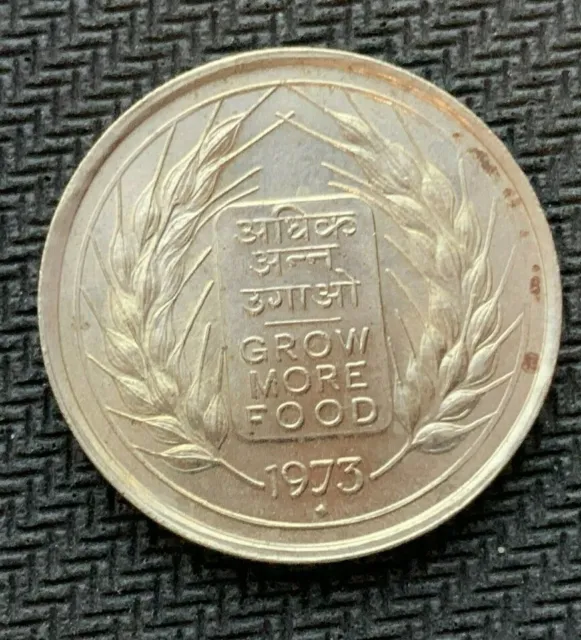 1973 b India 50 Paise Coin GEM BU        #C858