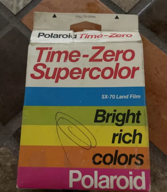 Polaroid Time Zero Supercolor SX-70 Land Film Exp 09/89