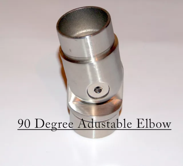 Stainless Steel Adjustable Elbow for 42.4mm 2mm thick Tube / Handrail