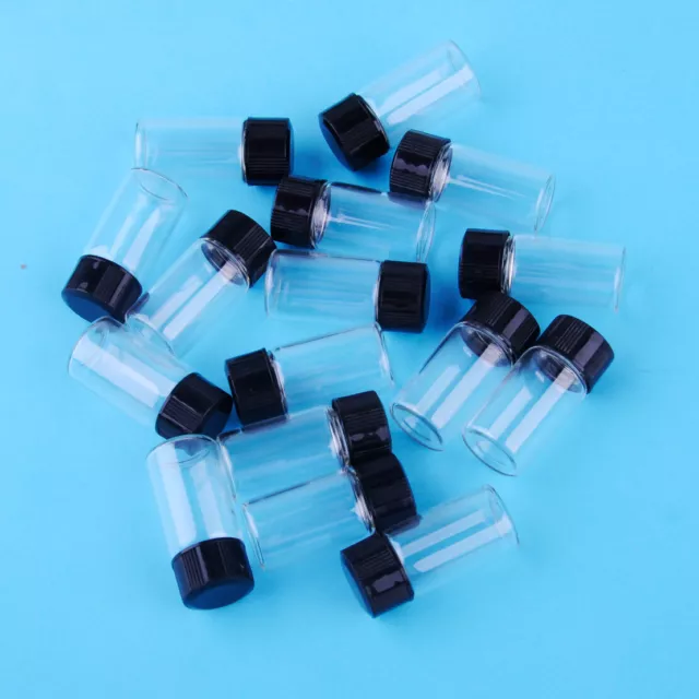 16X Glasflasche 3ml Fläschchen Mini Probefläschchen Reagenzglas Glaswarenmuster~