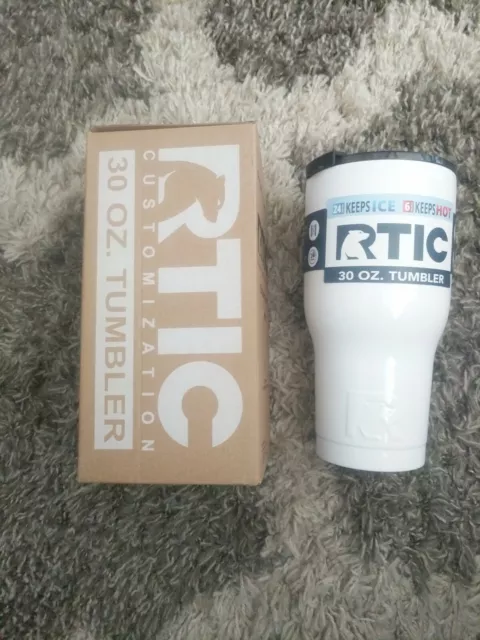 RTIC 30 oz Thermal Tumbler Stainless Coffee Mug Travel Cup Cold/Hot White $30