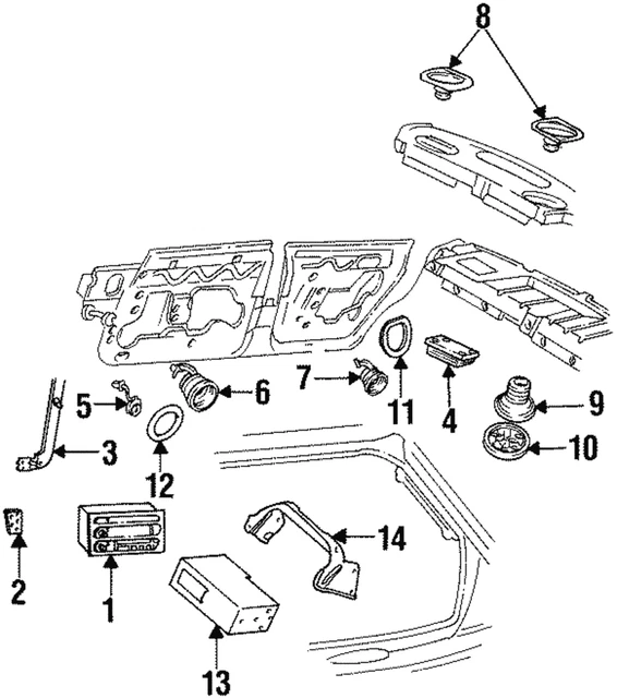 Genuine GM Radio Bracket 25616494