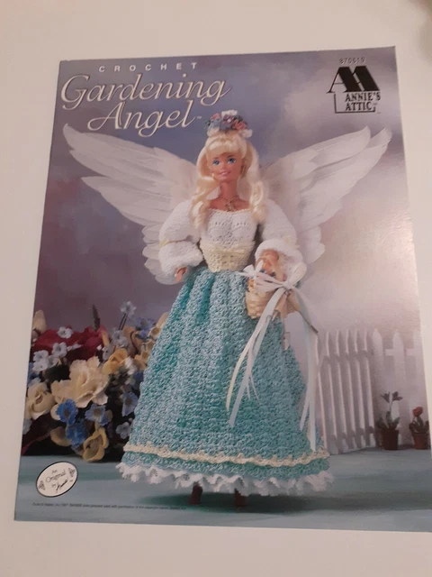 ⭐Annies Patrón Ático Folleto Crochet Jardinería Ángel Para Muñeca Barbie 11" (C5)
