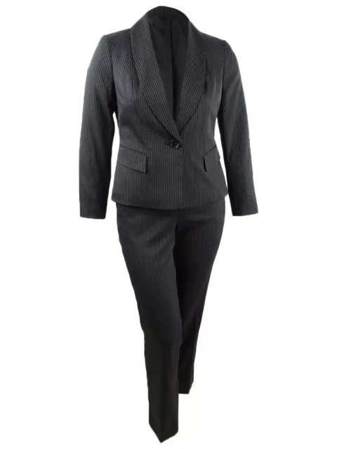 Le Suit Women's Double-Pinstriped Pantsuit