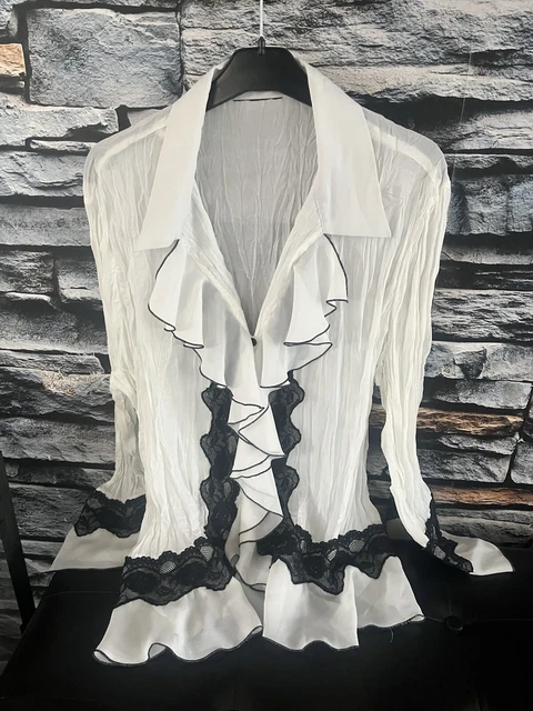 Chemise Broderie Anglaise Blanche - Taille M - Marque Boutique Parisienne - Occasion Très Bon état