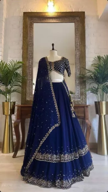 Designer Heavy Indian Lengha Wedding Party ethnic Pakistani Wear Lehenga Choli