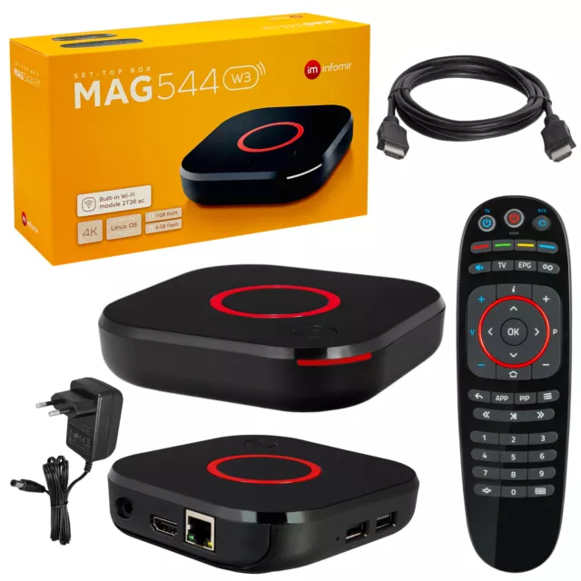 MAG 544w3 TV Receiver BOX HEVC H.265 USB HDMI WLAN Player UHD Linux LAN digital