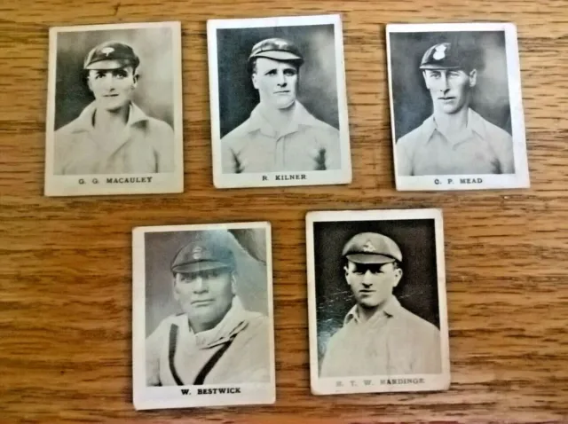 D C Thomson trade cards: Cricketers 1923, part-set 5 of 8