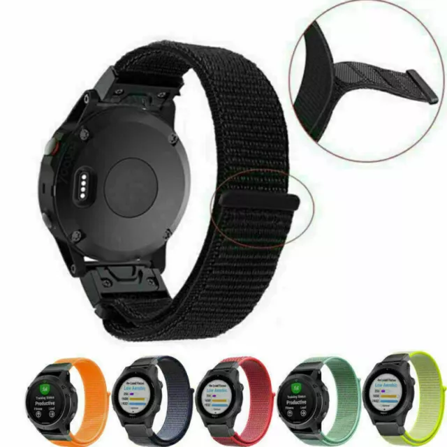 Nylon Bandriemen gewebt weiche Schlaufe für Garmin Fenix 3 5 5X Plus 6 6X Pro Saphir