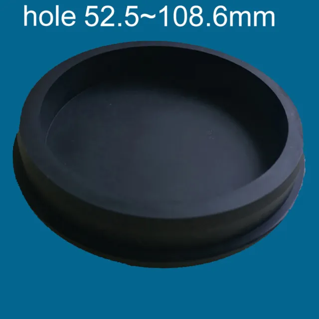 Rubber Hole Plugs 52.5~108.6mm Push In Compression Stem Black Thick Panel Plug