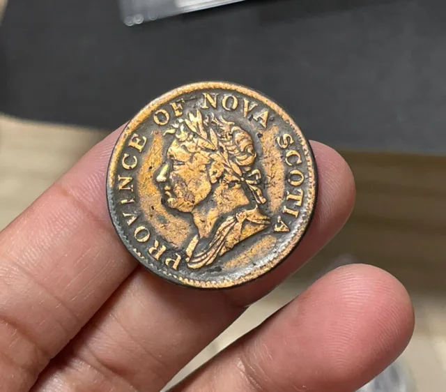 1832 Canada Nova Scotia Half Penny Coin