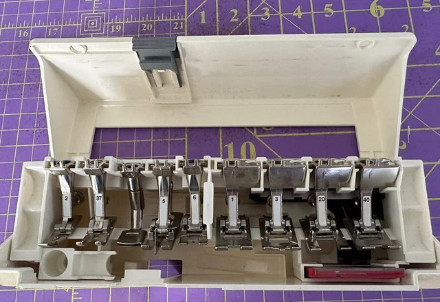 Bernina Sewing Machine Presser Feet Accessories Box Set-530 Through 1630 Etc Bernina Sewing Machine Presser Feet Accessories Box Set-530 Through 1630 Etc