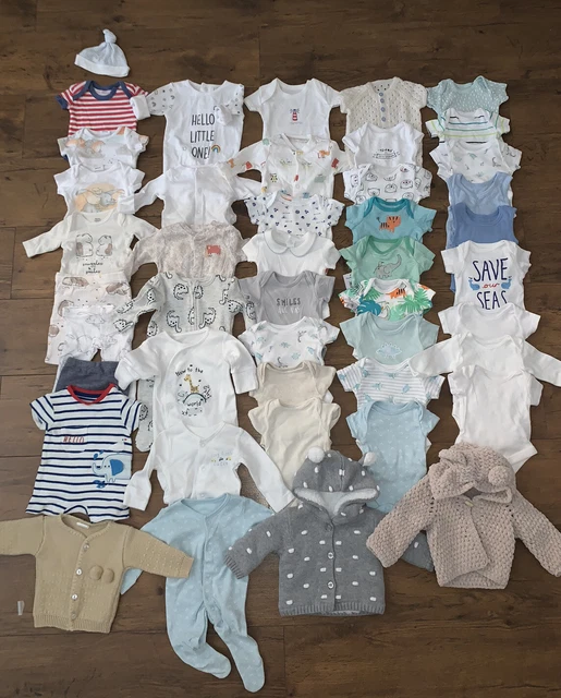 Pacchetto vestiti bambino piccola prem enorme joblot 45 articoli affare