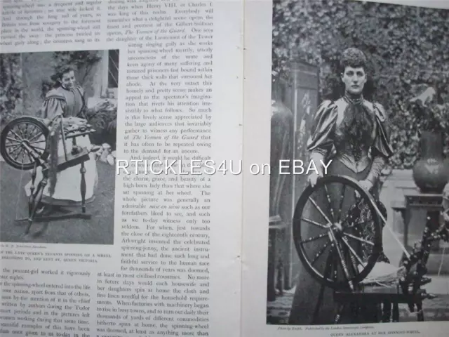 1901 development of the SPINNING WHEEL - magazine article ms