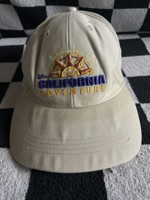 Vintage 2001 OPENING Disney California Adventure Baseball Cap Hat DISTRESSED