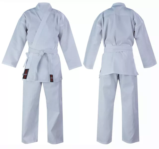 VADER Adult Karate Suits White Karate Gi Aikido Uniform Suit with Free WhiteBelt