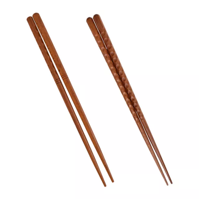 2 Pairs Di Legno Bacchette Massello Per Sushi Stoviglie Cinesi