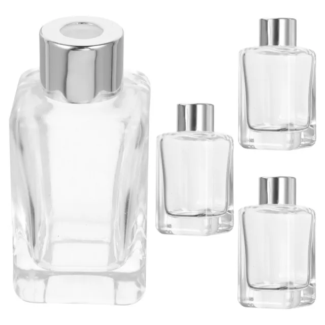 4 piezas contenedor vacío de perfume aceites esenciales difusor botella de vidrio aromaterapia difusor
