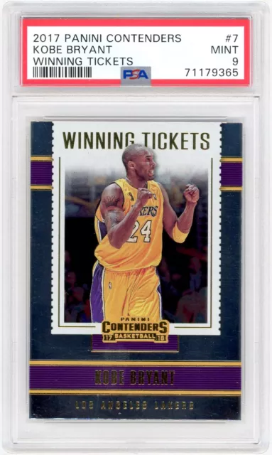2017-18 Panini Contenders Winning Tickets #7 Kobe Bryant Lakers MINT PSA 9 *9365