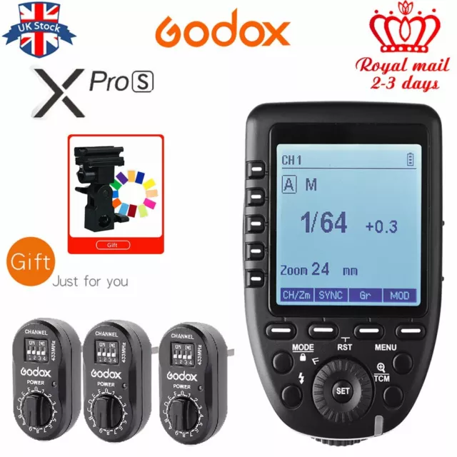 UK GODOX XRPO-S 2.4G X TTL LCD Wireless Flash Trigger+3*XTR-16 receiver for Sony