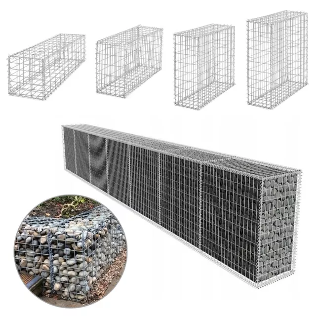 Gabion Stone Basket Rock Retaining Wall Wire Cage Fench Privacy Galvanized Steel