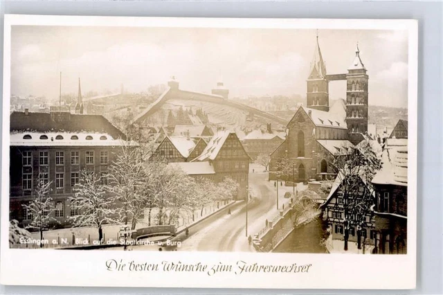 51654085 - 7300 Esslingen Winter Burg Stadtkirche