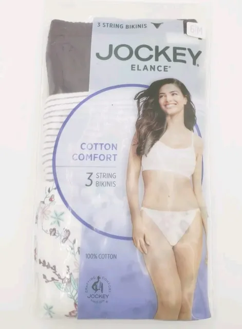 Women's Jockey 3-Pack String Bikinis (Blue Asst) Cotton Comfort