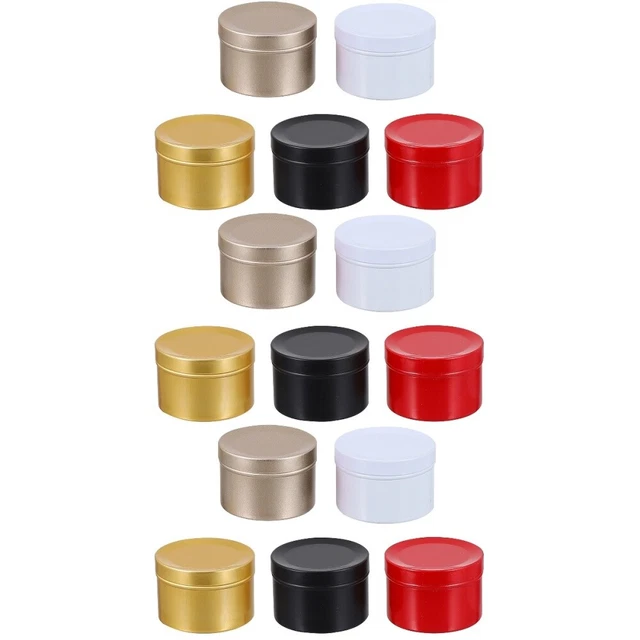 15 Pcs Christmas Candle Jar Aluminum Alloy Making Kit Candy Tins