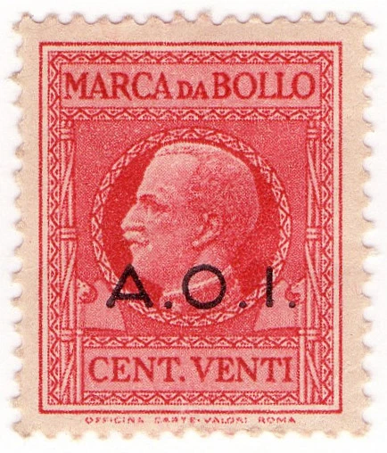 (I.B) Italy (East Africa) Revenue : Marca da Bollo 20c