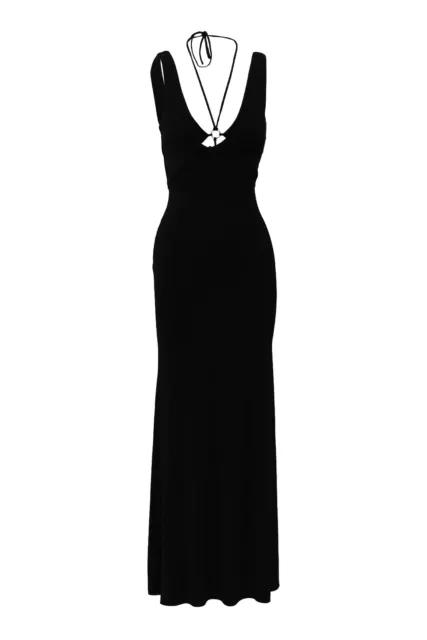 Bec and Bridge Sleeveless Black Adele O-ring Maxi Dress Size 6 AU