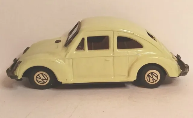 Tin Volkswagon VW Beetle 1200 Vintage Friction Drive Green Made In Japan