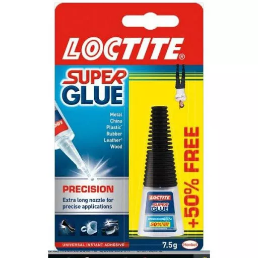 Loctite Super Glue Präzision Selbstklebend 5g +50% Gratis (7.5g) Bond Holz Metal