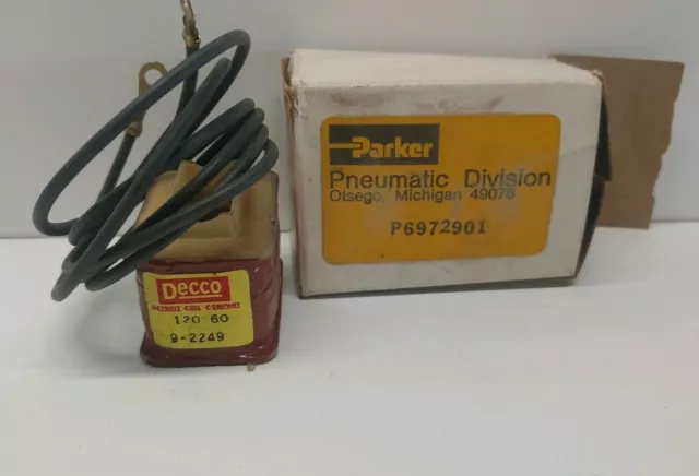 New Old Stock! Parker 120V Solenoid Valve Coil P6972901 9-2249 *Free Shipping*