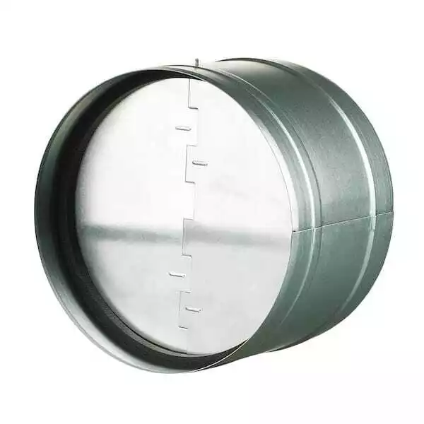 8 in. Galvanized Back-Draft Damper with Rubber Seal KOM 200 U round back valve