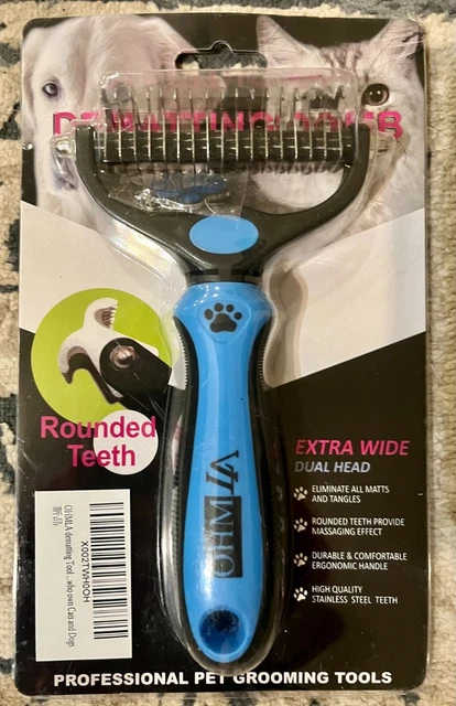 Professional 2 Sided Undercoat Dog Cat Shedding Comb Brush Pet Grooming Tool