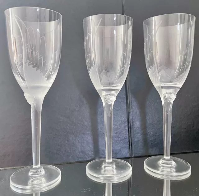 Lalique Angel Champagne glass 8.25”Tall / perfect/ price For One / 3 Available