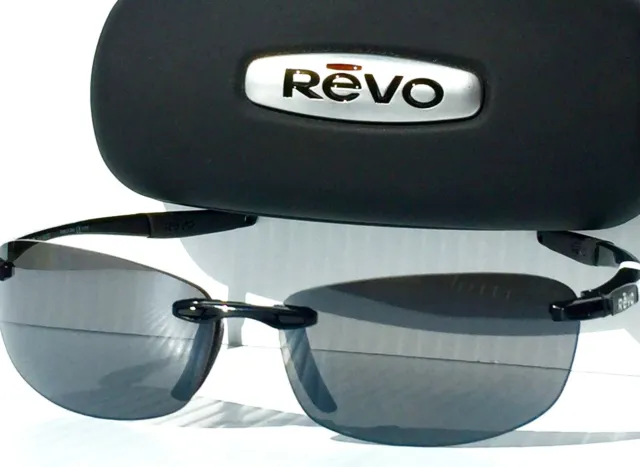 NEW* REVO DESCEND E BLACK polished w Grey POLARIZED Lens Sunglass 4060 01 GY