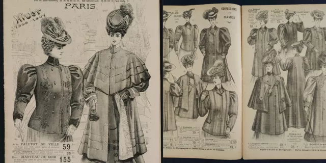 1906 antique FRENCH FASHION a la PLACE CLICHY CATALOG paris men women kids