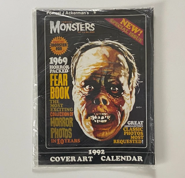 FAMOUS MONSTERS OF FILMLAND 1992 Cover Art Calendar Sealed Ackerman Horror
