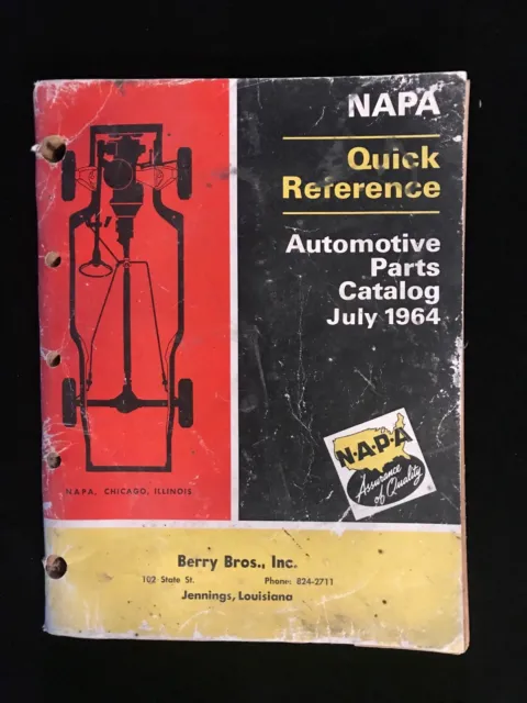 Napa Quick Reference Automotive Parts Catalog July 1964