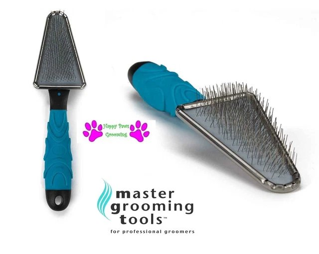 Master Grooming Tools TRIANGLE SLICKER BRUSH ERGONOMIC Handle Dog Cat Dematting