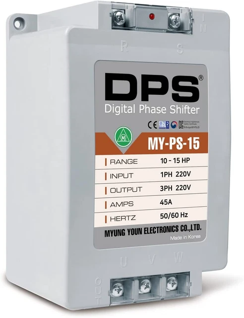 Single Phase to 3 Phase Converter, MY-PS-15 Model, Suitable for 10Hp(7.5Kw) 30Am