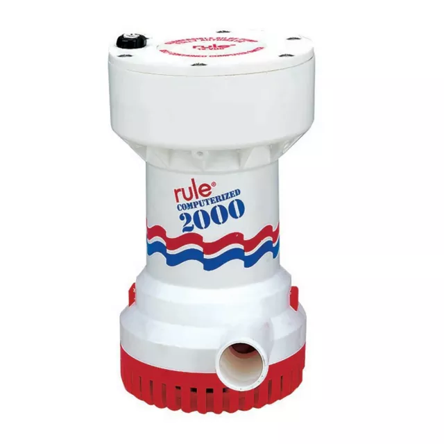 Rule 53S 2000 GPH Automatic Bilge Pump 12V 1-1/8 in Discharge