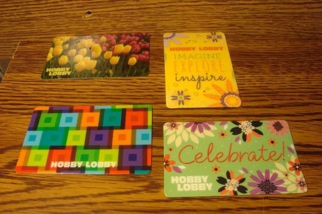 #4 (four) HOBBY LOBBY GIFT CARDs NO VALUE-Never Used or Activated Collectable  a